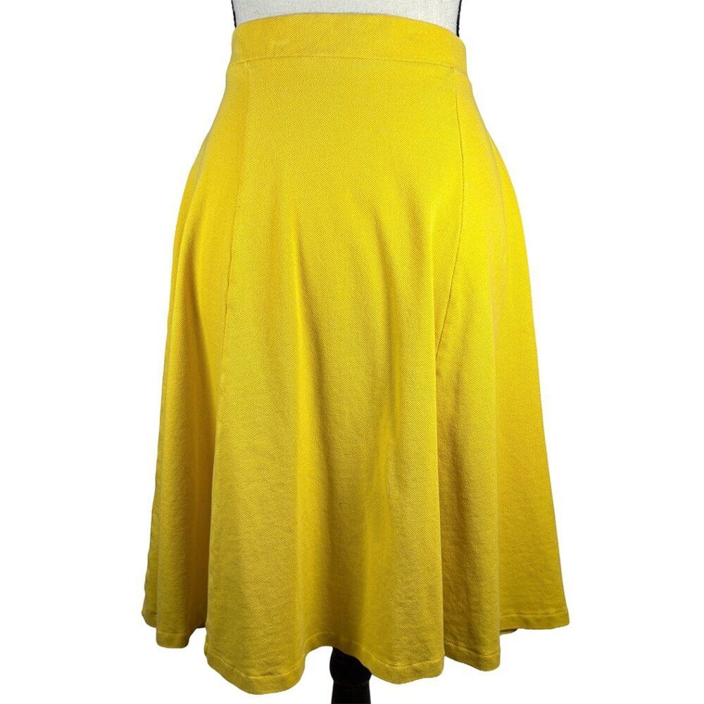 Le Mont St. Michel Yellow A-Line Cotton Skirt | French Heritage | Made in EU